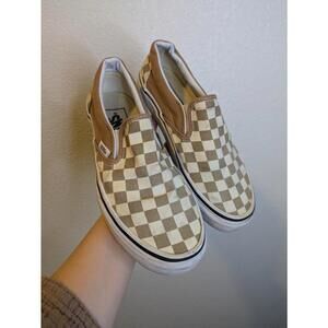 Checkered Vans slip ons size 6 women's